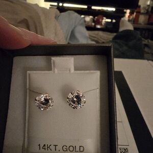 14. Karat gold diamond earrings